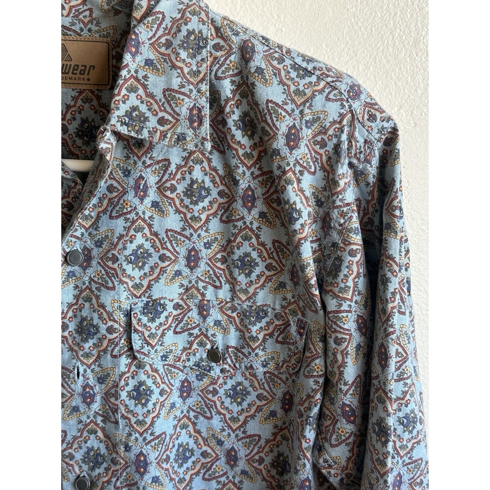 Vtg Liz Claiborne Liz Wear Women Petite Sm Button Up Blue Long Sleeve Blouse - Picture 4 of 6